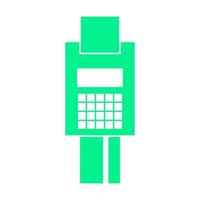 Pos terminal on white background vector