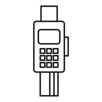 Pos terminal on white background vector