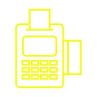 Pos terminal on white background vector