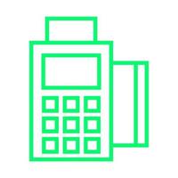 Pos terminal on white background vector