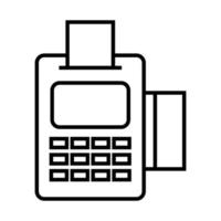 Pos terminal on white background vector