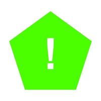 Warning sign on white background vector