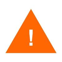 Warning sign on white background vector