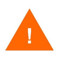 Warning sign on white background vector