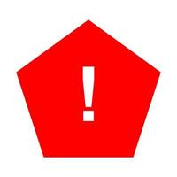 Warning sign on white background vector