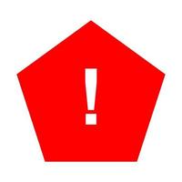 Warning sign on white background vector