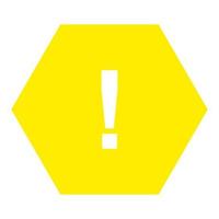 Warning sign on white background vector