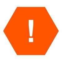 Warning sign on white background vector