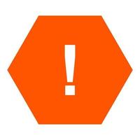 Warning sign on white background vector