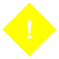 Warning sign on white background vector