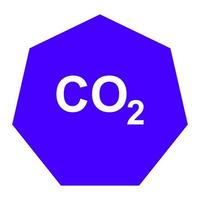 CO2 signal on white background vector