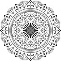 Mandala for coloring book page, Decorative ornament Oriental pattern vector illustration. Henna, Mehndi, tattoo, decoration style.