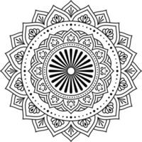 Circular pattern ornamental mandala for Henna, Mehndi, tattoo, ramadan banner design, business card greeting card, poster, decoration. Decorative ornament in ethnic oriental style vector