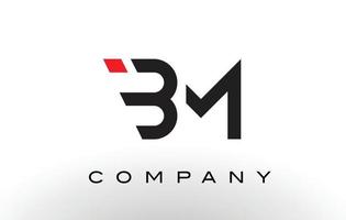 BM Logo.  Letter Design Vector. vector