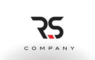 logotipo de rs. vector de diseño de letra.