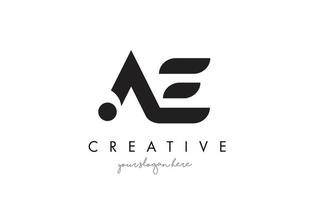 AE Letter Logo Design with Creative Modern Trendy Typography. vector