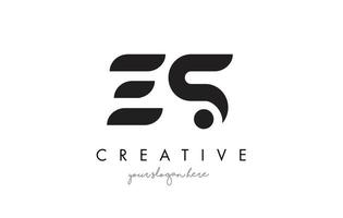 ES Letter Logo Design with Creative Modern Trendy Typography. vector