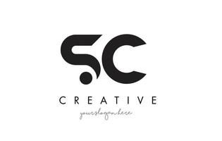 SC Letter Logo Design with Creative Modern Trendy Typography. vector