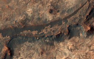 Ancient Mars riverbed photo