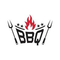 vector de plantilla de diseño de logotipo de barbacoa