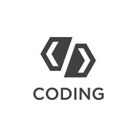 plantilla de diseño de logotipo de codificación vector