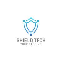 plantilla de diseño de logotipo de tecnología de seguridad vector