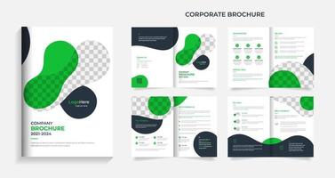 Corporate creative brochure template design, creative shapes premium vector