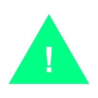 Warning sign on white background vector