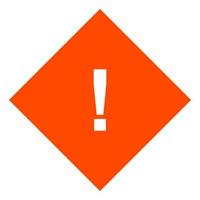 Warning sign on white background vector