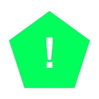 Warning sign on white background vector