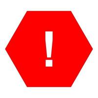 Warning sign on white background vector