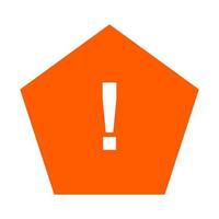 Warning sign on white background vector