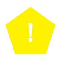 Warning sign on white background vector