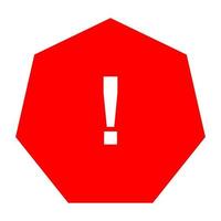 Warning sign on white background vector