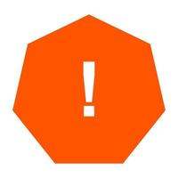 Warning sign on white background vector