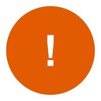 Warning sign on white background vector