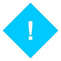Warning sign on white background vector