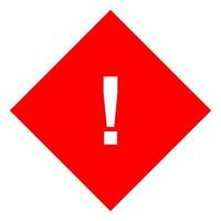 Warning sign on white background vector
