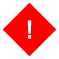 Warning sign on white background vector