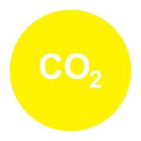 CO2 signal on white background vector