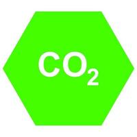 CO2 signal on white background vector