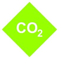 CO2 signal on white background vector