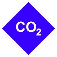 CO2 signal on white background vector