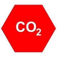 señal de co2 sobre fondo blanco vector