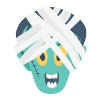 Mummy Face Vector