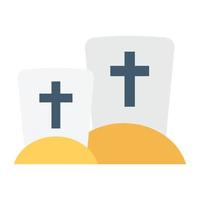 icono de vector de cementerio