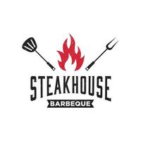 barbeque logo design template vector