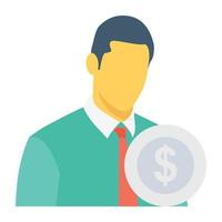 Accountant Colored Vector