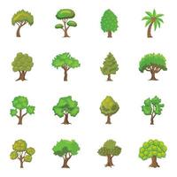 Set Of Trees vector