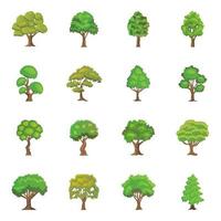 Trendy Trees Concepts vector